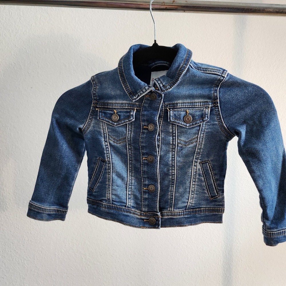 Cat & Jack Girls' Denim Jean Jacket Size 3T Classic Toddler Blue